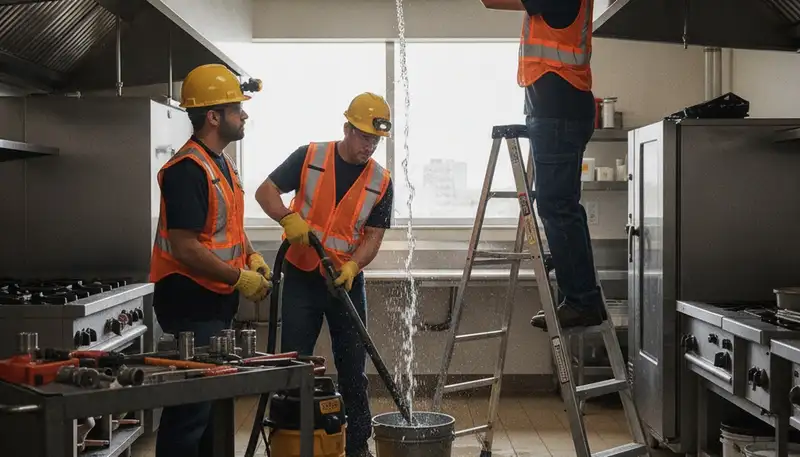 Miami, FL emergency plumber repairing burst pipe for fast home plumbing service