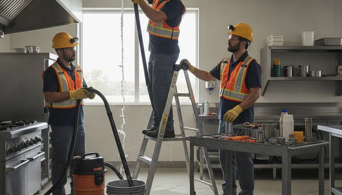 Emergency plumber repairing burst pipe in Miami, FL for fast residential leak response