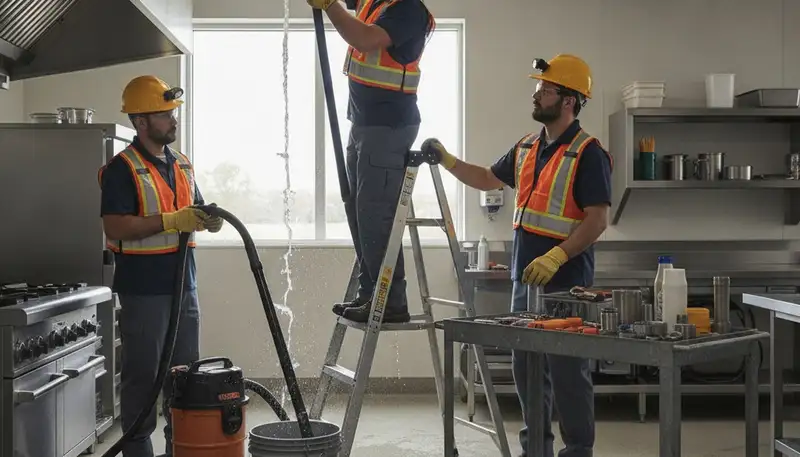Emergency plumber repairing burst pipe in Miami, FL for fast residential leak response