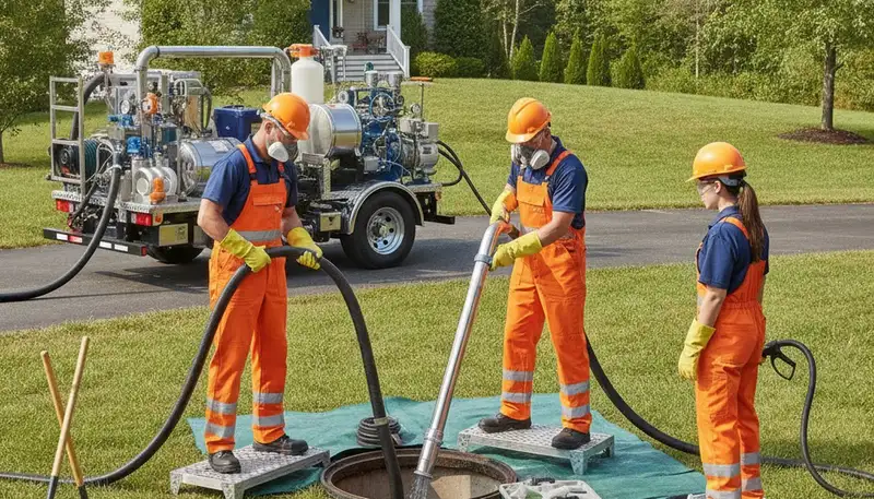 Miami, FL plumber cleaning septic tank for residential emergency plumbing service