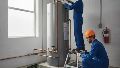 Miami, FL plumber repairing a water heater for emergency home plumbing service