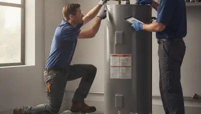 Miami, FL plumber repairing a water heater for emergency plumbing service